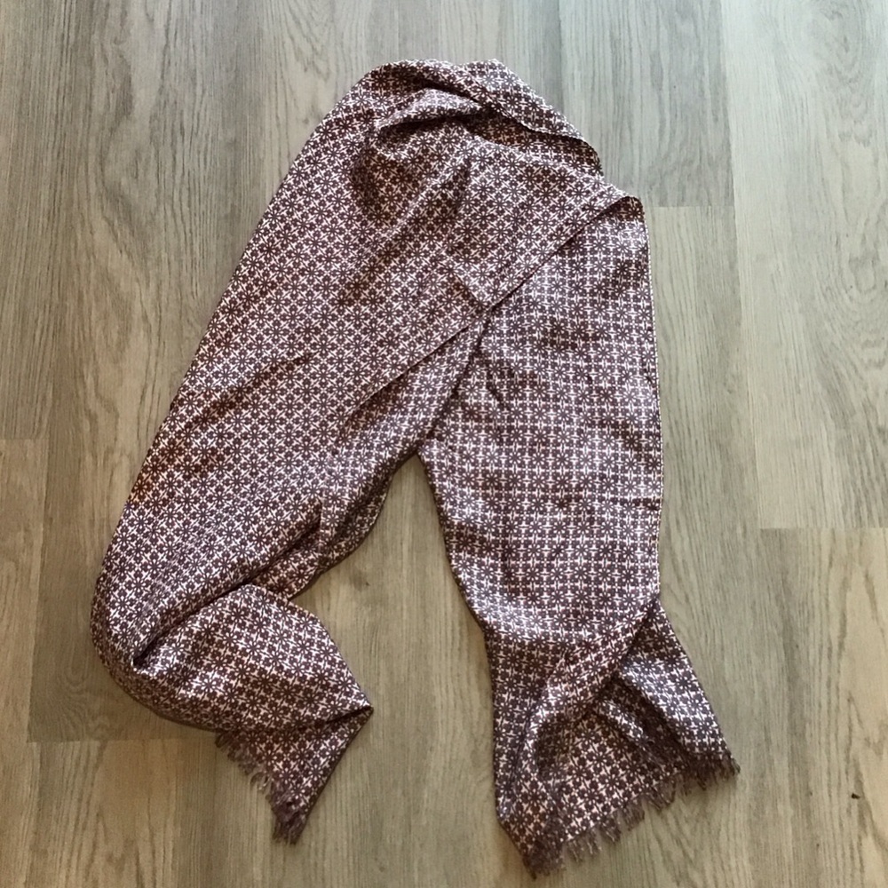 J. Crew Geometric Brown Scarf